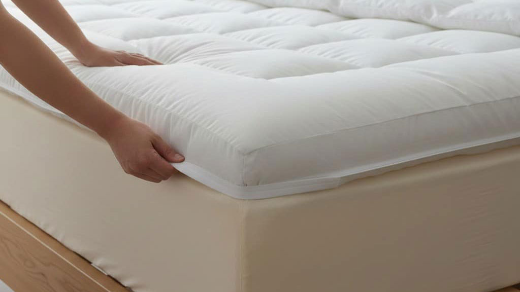 Couple dormant paisiblement sur lit équipé d'un surmatelas épais